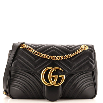 Gucci GG Marmont Flap Bag Matelasse Leather Medium