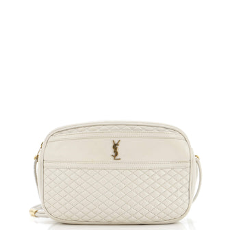 Saint Laurent Victoire Camera Bag Quilted Leather