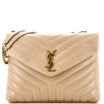 Saint Laurent Loulou Shoulder Bag Matelasse Chevron Leather Medium