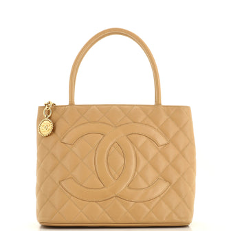 Chanel Medallion Tote Quilted Caviar