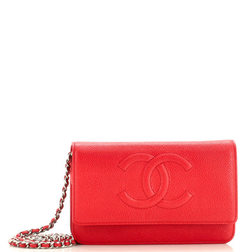 Chanel Timeless Wallet on Chain Caviar