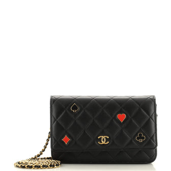 Chanel Coco Casino Wallet on Chain Quilted Lambskin