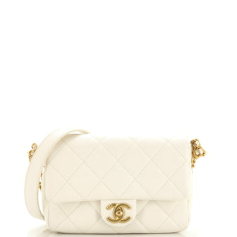 Chanel Twist Your Buttons Flap Bag Quilted Caviar Small