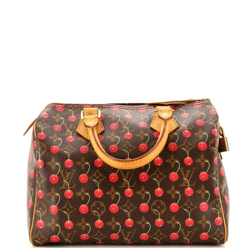 Louis Vuitton Speedy Handbag Limited Edition Monogram Cerises 25
