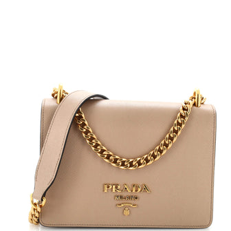 Prada Chain Flap Bag Saffiano Leather Small