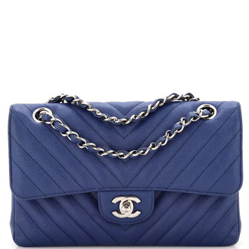 Chanel Classic Double Flap Bag Chevron Caviar Medium