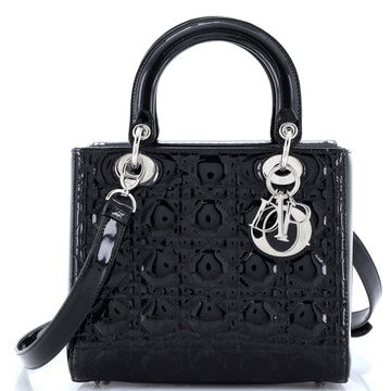 Christian Dior Lady Dior NM Bag Cannage Quilt Patent Medium