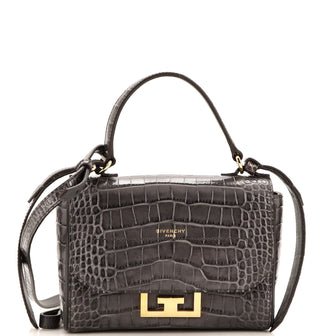 Givenchy Eden Top Handle Bag Crocodile Embossed Leather Mini
