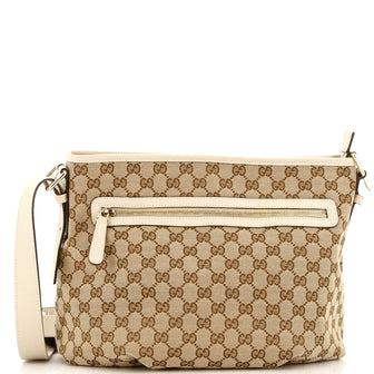Gucci Front Zip Messenger GG Canvas Medium