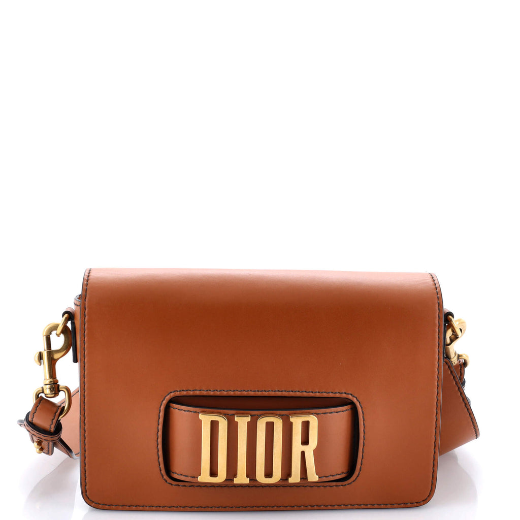 Christian Dior Dio(r)evolution Flap Bag Leather Medium Brown 288694196