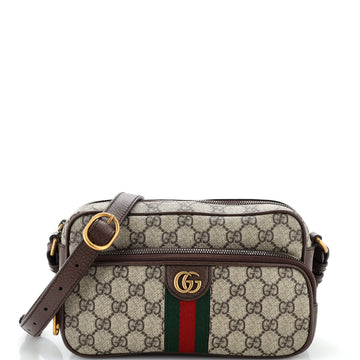 Gucci Ophidia Front Pocket Messenger Bag GG Coated Canvas Small