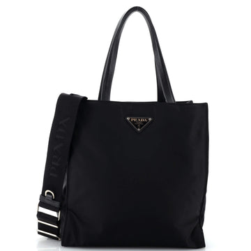 Prada Padded Convertible Shopping Tote Re-Nylon with Leather Medium