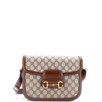 Gucci Horsebit 1955 Shoulder Bag GG Coated Canvas Small