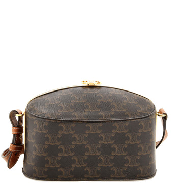 Celine Lunch Box Bag Triomphe Coated Canvas