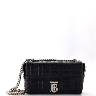 Burberry Lola Shoulder Bag Quilted Lambskin with Crystal Detail Small