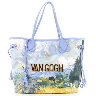 Louis Vuitton Neverfull NM Tote Limited Edition Jeff Koons Van Gogh Print Canvas MM