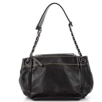 Chanel Lax Accordion Camera Bag Leather Small
