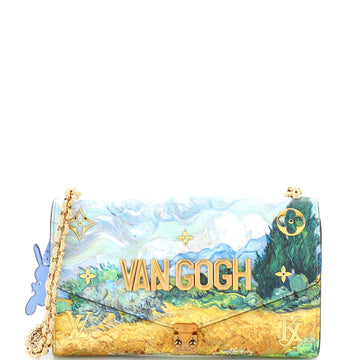 Louis Vuitton Chain Wallet Limited Edition Jeff Koons Van Gogh Print Canvas
