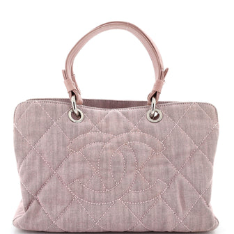 Chanel Timeless CC Soft Zip Tote Quilted Denim Medium