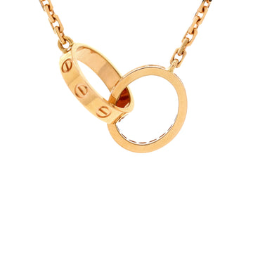 Cartier Love Interlocking Necklace 18K Rose Gold with Diamonds