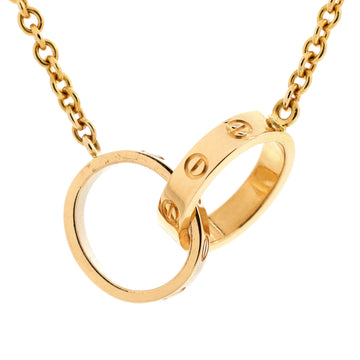 Cartier Love Interlocking Necklace 18K Yellow Gold