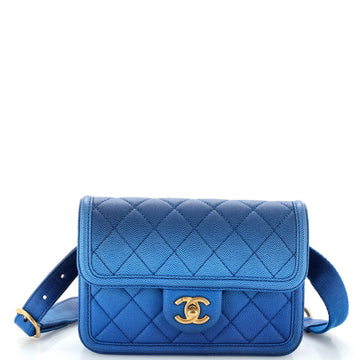 Chanel Sunset On The Sea Waist Bag Quilted Caviar Small