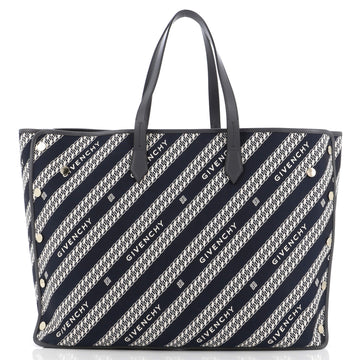 Givenchy Bond Shopper Tote Logo Jacquard Canvas Large
