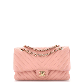 Chanel Classic Double Flap Bag Chevron Caviar Medium