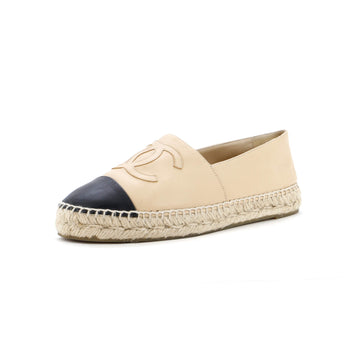 Chanel Women's CC Cap Toe Espadrilles Leather