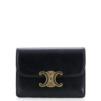 Celine Triomphe Card Case Leather