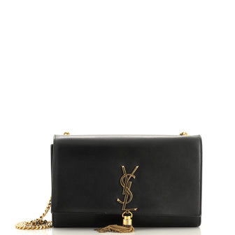 Saint Laurent Classic Monogram Tassel Crossbody Bag Leather Medium