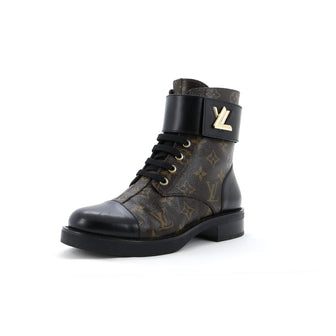Louis Vuitton Women's Wonderland Flat Ranger Boots Monogram Canvas and Leather