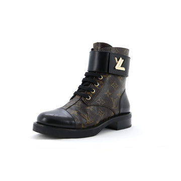 Louis Vuitton Women's Wonderland Flat Ranger Boots Monogram Canvas and Leather