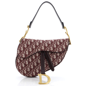 Christian Dior Saddle Handbag Oblique Canvas Medium