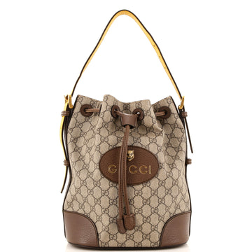 Gucci Neo Vintage Drawstring Bucket Backpack GG Coated Canvas Mini