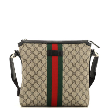 Gucci Web Messenger Bag GG Coated Canvas Medium