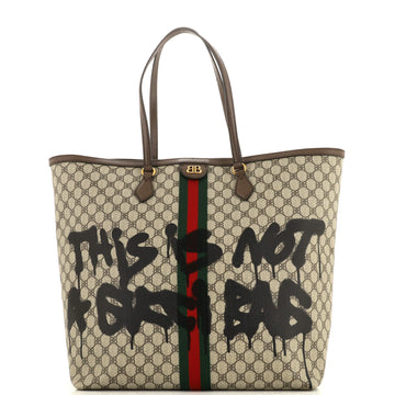Balenciaga x Gucci The Hacker Project Tote Graffiti BB Coated Canvas Large