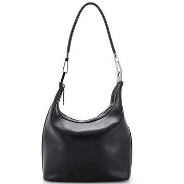 Gucci Vintage Clasp Handle Hobo Leather Medium