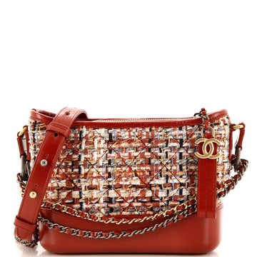 Chanel Gabrielle Hobo Quilted Tweed and Calfskin Small