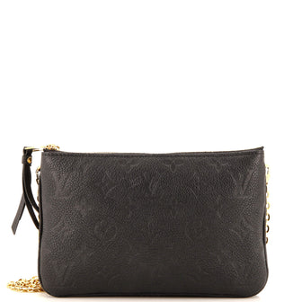 Louis Vuitton Double Zip Pochette Monogram Empreinte Leather