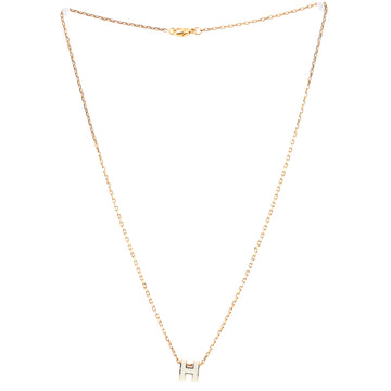 Hermes Pop H Pendant Chain Necklace Metal and Enamel Mini