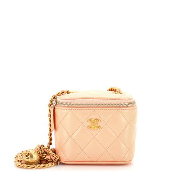 Chanel Pearl Crush Vanity Case with Chain Quilted Lambskin Mini