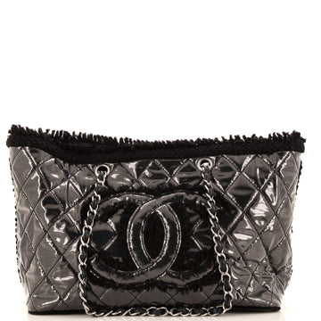 Chanel Funny Tweed Tote Quilted Vinyl Small