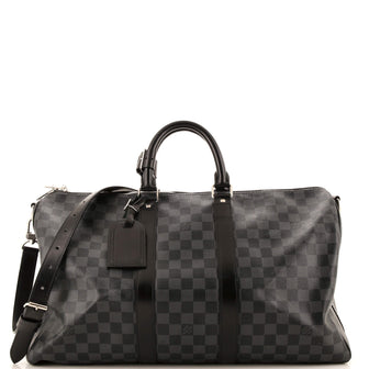 Louis Vuitton Keepall Bandouliere Bag Damier Graphite 45