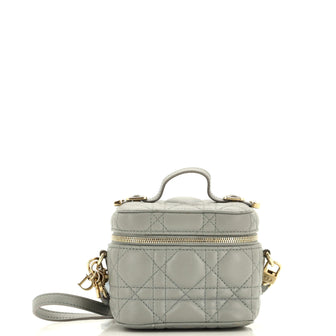 Christian Dior Lady Dior Vanity Case Cannage Quilt Lambskin Micro