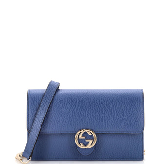 Gucci Interlocking Wallet on Chain Leather
