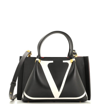Valentino Garavani VLogo Escape Tote Leather with Inlay Small