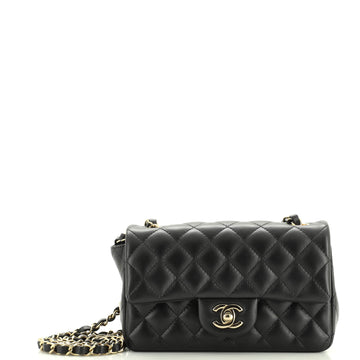 Chanel Classic Single Flap Bag Quilted Lambskin Mini