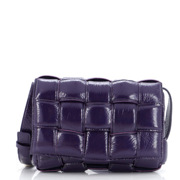 Bottega Veneta Cassette Crossbody Bag Padded Maxi Intrecciato Patent
