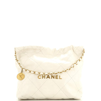 Chanel 22 Chain Hobo Quilted Calfskin Small